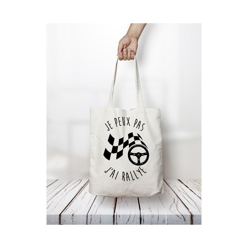 Totebag "Je peux pas j'ai rallye"